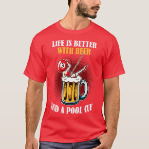 Camiseta Cerveza Y Billar De Piscina