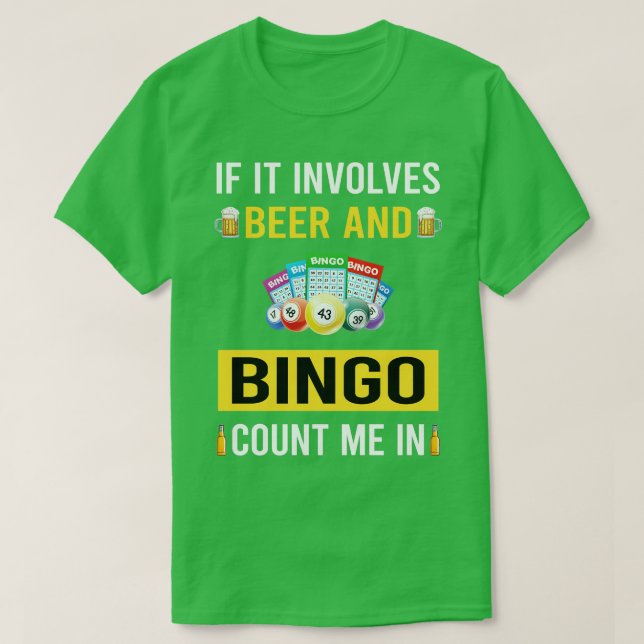 Camiseta Cerveza Y Bingo (Diseño del anverso)