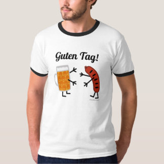 Camiseta ¡Cerveza y Bratwurst - etiqueta de Guten! - Foodie