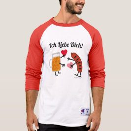 Camiseta ¡Cerveza y Bratwurst - Ich Liebe Dich! (Te amo)