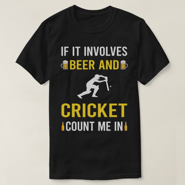 Camiseta Cerveza Y Cricket (Diseño del anverso)