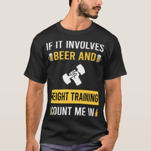 Camiseta Cerveza y Entrenamiento con Pesas