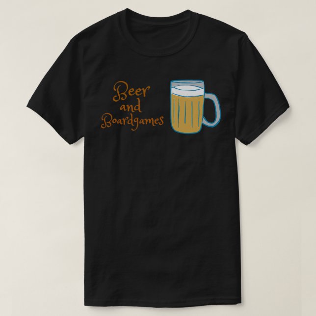 Camiseta Cerveza y juegos de mesa (Diseño del anverso)