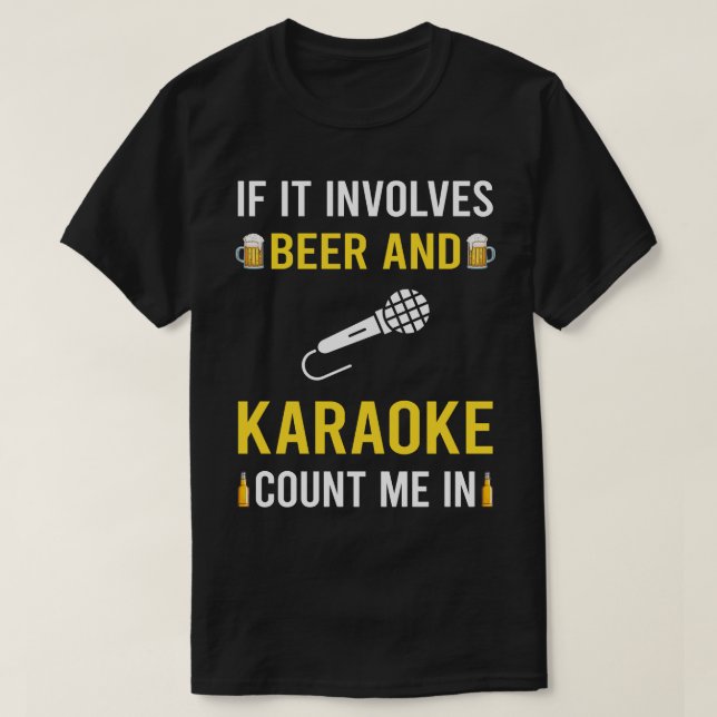 Camiseta Cerveza Y Karaoke (Diseño del anverso)