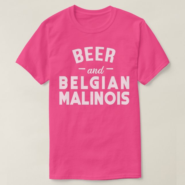 Camiseta Cerveza Y Malinois Belga (Diseño del anverso)