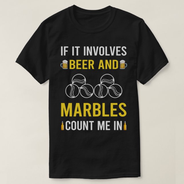 Camiseta Cerveza Y Mármol (Diseño del anverso)