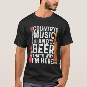 Camiseta Cerveza y música campestre por eso estoy aquí
