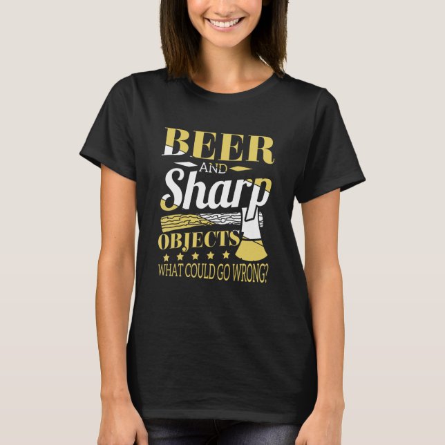 Camiseta Cerveza Y Objetos Sharp Woodworkers Pub Crawl (Anverso)