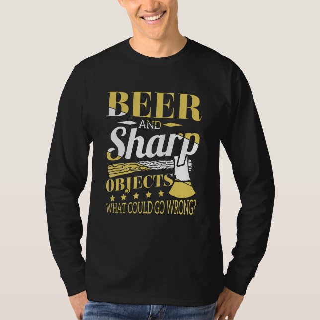 Camiseta Cerveza Y Objetos Sharp Woodworkers Pub Crawl (Anverso)