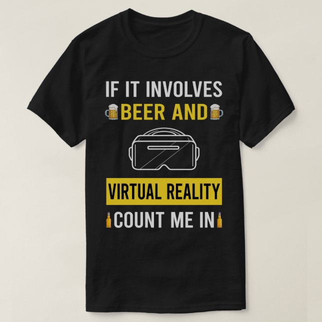 Camiseta Cerveza Y Realidad Virtual VR (Diseño del anverso)