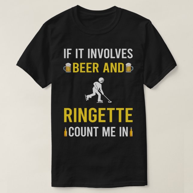 Camiseta Cerveza Y Ringette (Diseño del anverso)