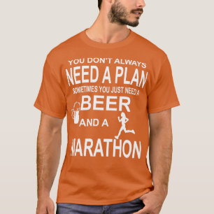 Camiseta Cerveza y una maratón corriendo