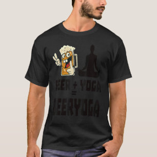 Camiseta Cerveza+yoga Ropa de Yoga con Cerveza Meditación c