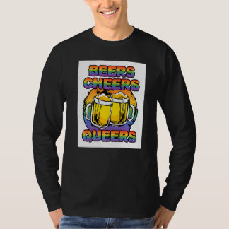 Camiseta Cervezas Cheers Queers Bisexual Transgénero Amor L