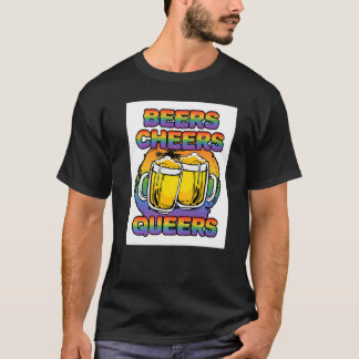 Camiseta Cervezas Cheers Queers Bisexual Transgénero Amor L