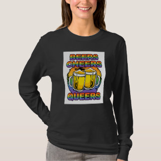 Camiseta Cervezas Cheers Queers Bisexual Transgénero Amor L