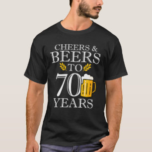 Camiseta Cervezas De Alegre A Bebida De Cumpleaños De 70 Añ