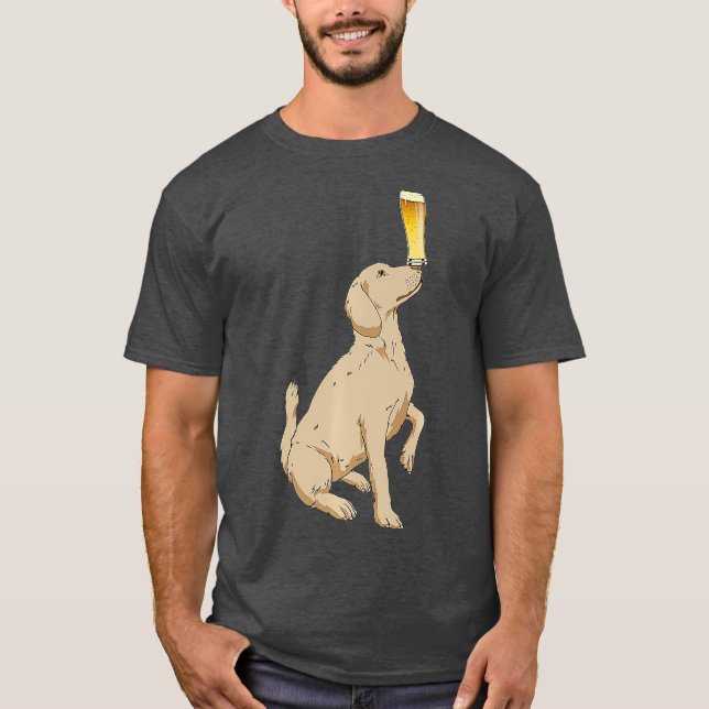 Camiseta Cervezas de perro Labrador Recuperador de cerveza  (Anverso)
