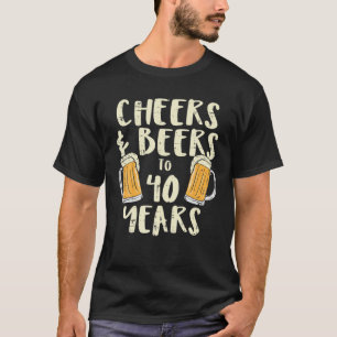 Camiseta Cervezas de Salud 40 años de edad 40 años de eda