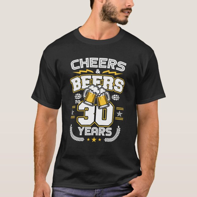 Camiseta Cervezas de vientos a 30 años graciosos cumpleaños (Anverso)