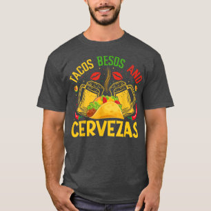 Camiseta Cervezas Tacos Besos Y Cervezas Cinco De Mayo Taco