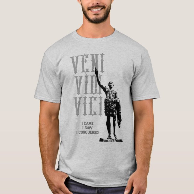 Camiseta César, Vi Que Veni Vidi Vici. (Anverso)
