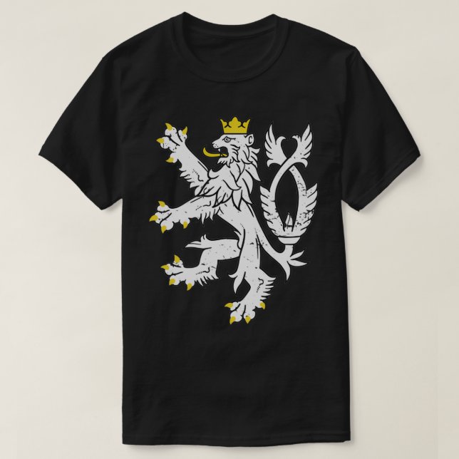 Camiseta Ceska Republika Lion Coat of Arms  Czech Republic  (Diseño del anverso)