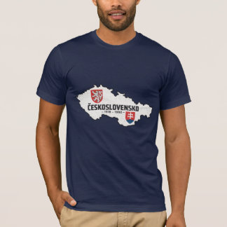 Camiseta Československo 1918-1992 Mapa Antiguo Deteriorada