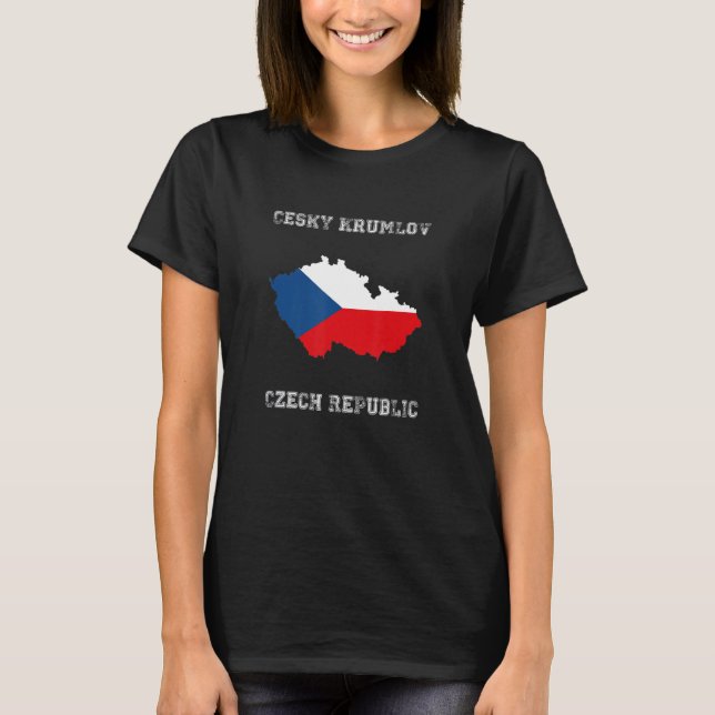 Camiseta Cesky Krumlov República Checa Angustiado República (Anverso)