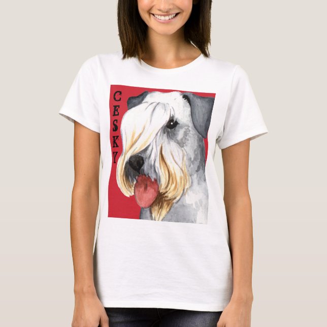 Camiseta Cesky Terrier Bloque de colores (Anverso)
