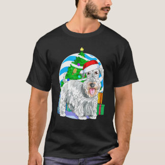 Camiseta Cesky Terrier Dog Santa Decoración de árbol de Nav