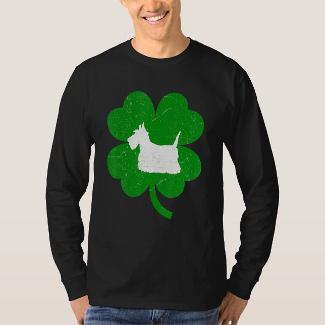 Camiseta Cesky Terrier Dog Shamrock St Patrick S Day (Anverso)