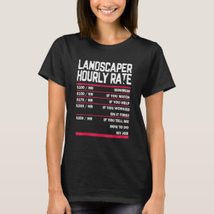 Camiseta Césped paisajista que siembra césped para cuidar d