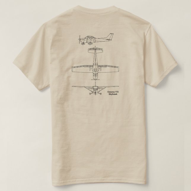 Camiseta Cessna 172 (Reverso del diseño)