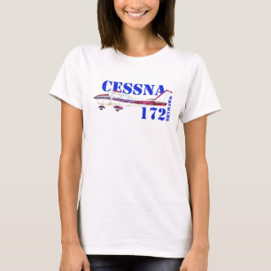 Camiseta Cessna 172 Ilustracion Skyhawk Diseño de texto neg