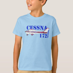 Camiseta Cessna 172 Ilustracion Skyhawk Diseño de texto neg