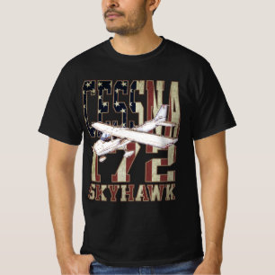 Camiseta Cessna 172 Skyhawk con bandera vintage de Estados