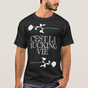 Camiseta Cest La Vie Vintage Gráfico Tattoo Style Slogan 1