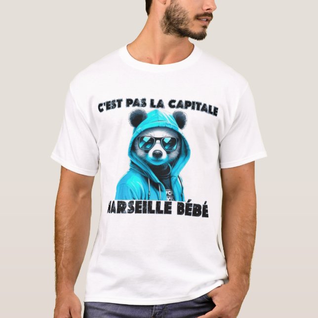 Camiseta C'est pas la capitale c'est marseille bébé marseil (Anverso)
