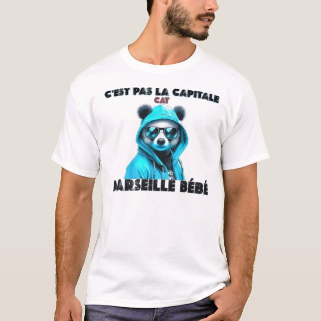 Camiseta C'est pas la capitale c'est marseille bébé marseil (Anverso)