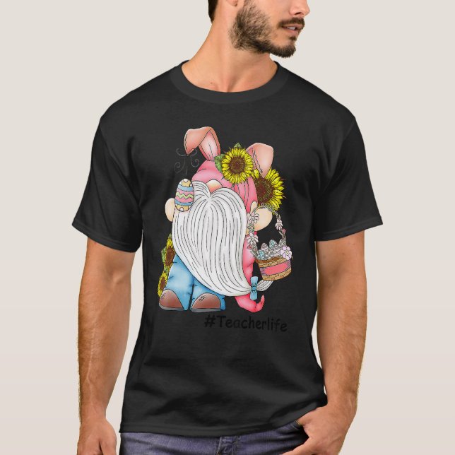 Camiseta Cesta de caza de huevos de gnome de la vida del pr (Anverso)