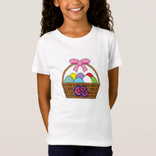 Camiseta Cesta de caza de huevos de Pascua con huevos paste