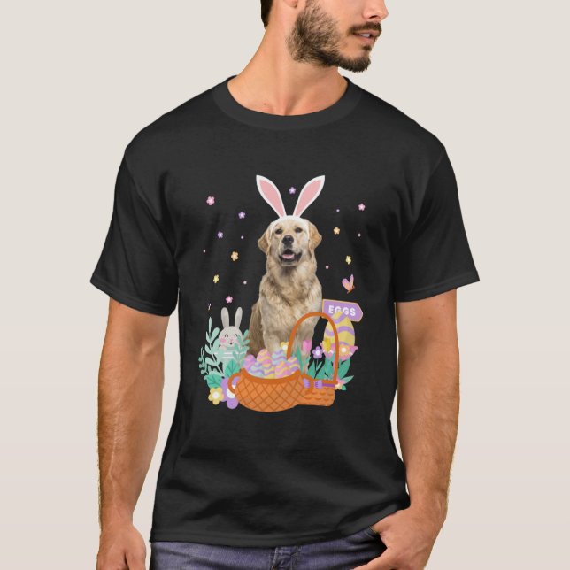 Camiseta Cesta de caza de huevos de perro de recuperación d (Anverso)