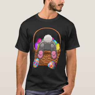 Camiseta Cesta De Conejo De Pascua Huevos De Las Mujeres Re