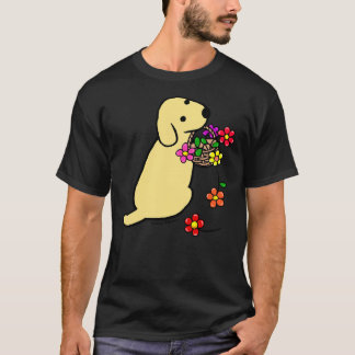 Camiseta Cesta de flores amarillas de Labrador