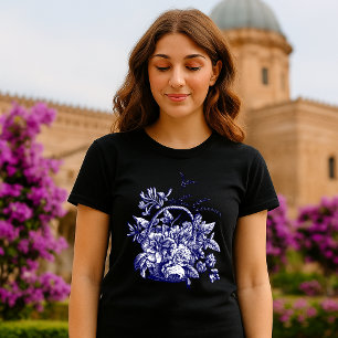 Camiseta Cesta de flores de la era victoriana antigua