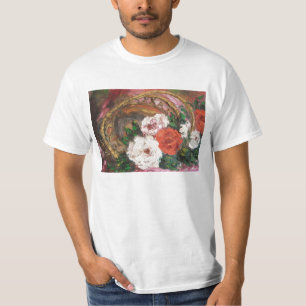 Camiseta Cesta de flores de pintura de T-Shirt Ann Hayes