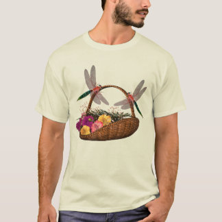 Camiseta Cesta de flores Dragonflies