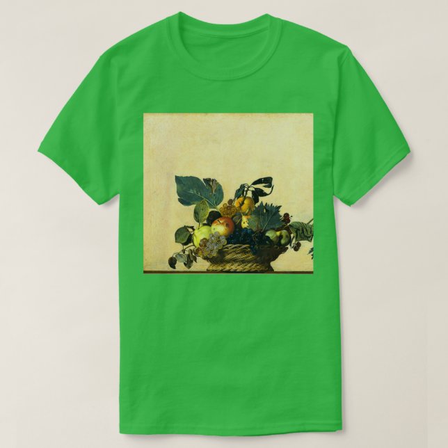 Camiseta Cesta de Fruta mejorada de pintura de caravaggio (Diseño del anverso)