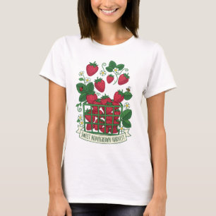 Camiseta Cesta de Frutas Frescas de Fresa Dulce de Bayas